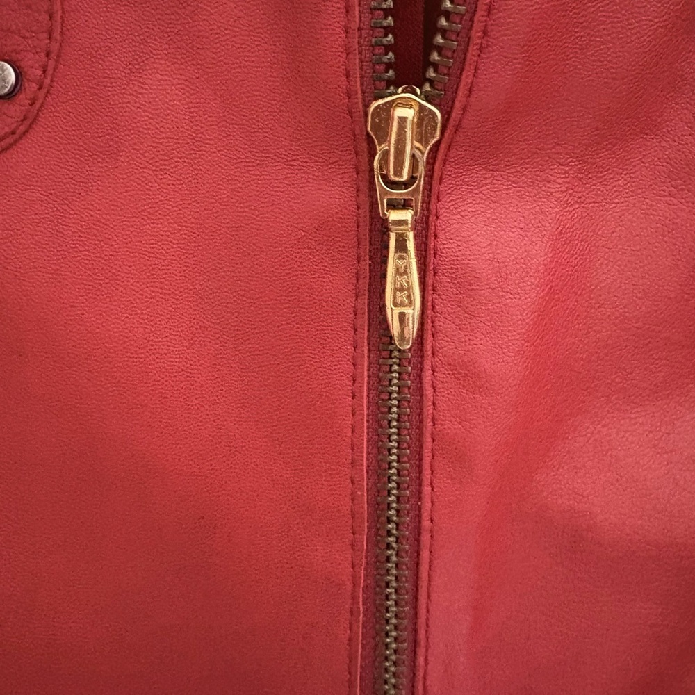 Cache Red Leather Jacket with Studs - image 3